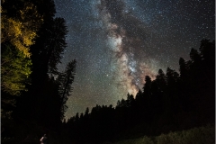 Stargazer on the South Fork Eel River beneath the Milky Way