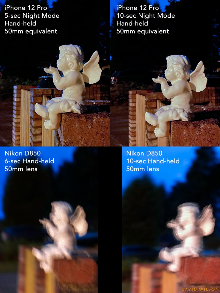 iPhone 12 Pro Night mode vs Nikon D850 hand-held