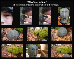 A "contact sheet" showing the photos that made up "What Lies Within"
