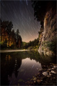 South Fork Eel River at Redway Beach beneath the stars